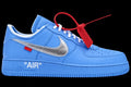 Blue and silver sneaker
